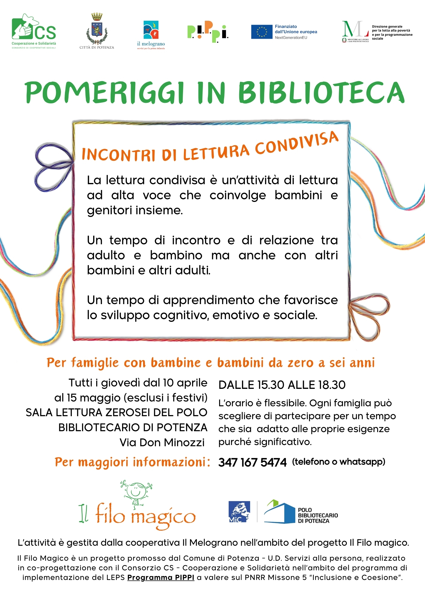 Pomeriggi in Biblioteca - incontri di lettura condivisa
