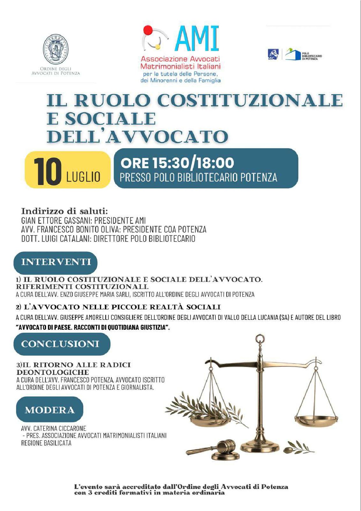 Il ruolo costituzionale e sociale dell'avvocato