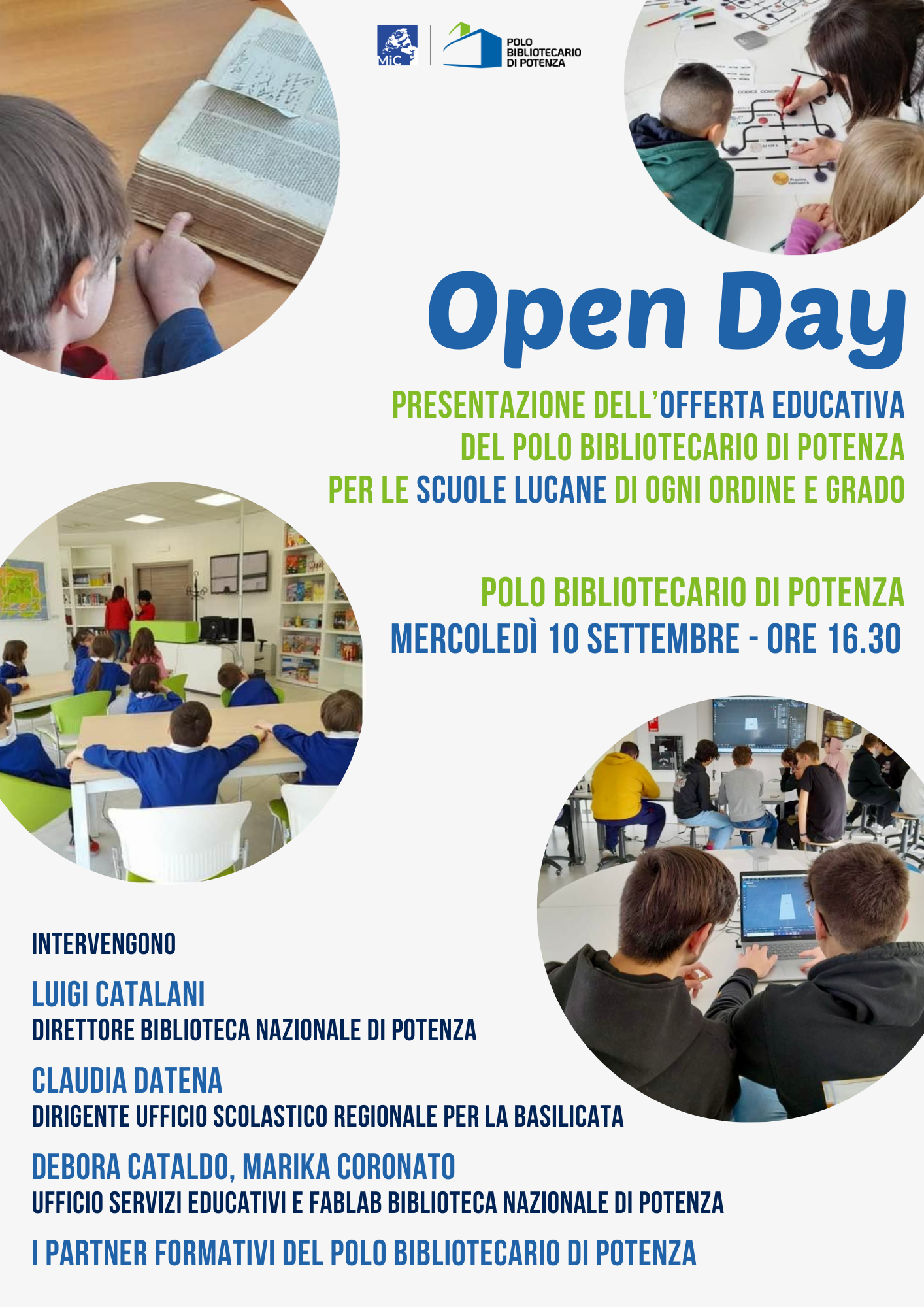 IL POLO BIBLIOTECARIO DI POTENZA PRESENTA LA SUA OFFERTA EDUCATIVA