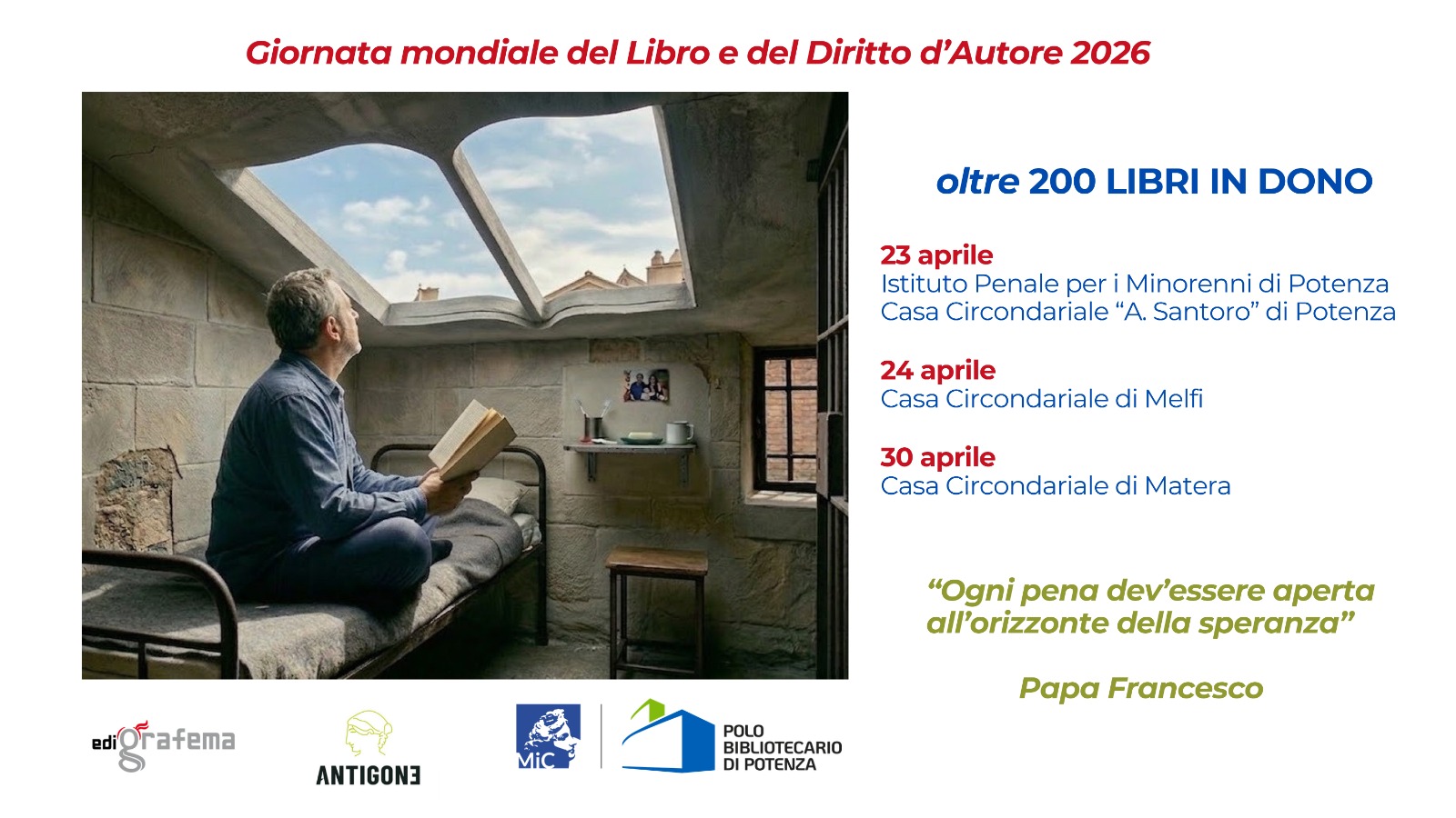 GIORNATA MONDIALE DEL LIBRO E DEL DIRITTO D’AUTORE 2026 