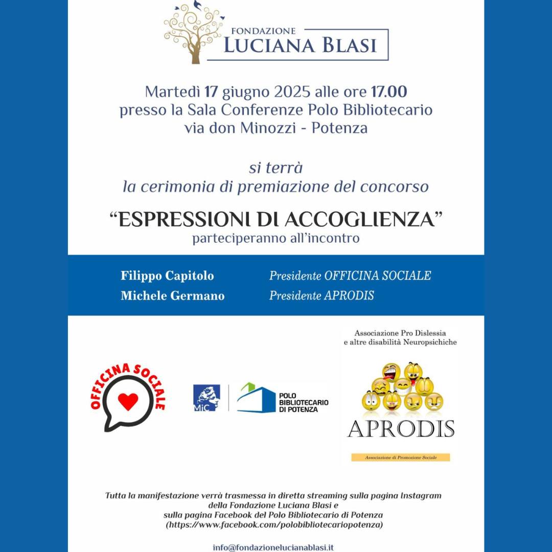 CERIMONIA DI PREMIAZIONE DEL CONCORSO “ESPRESSIONI DI SOLIDARIETA’”