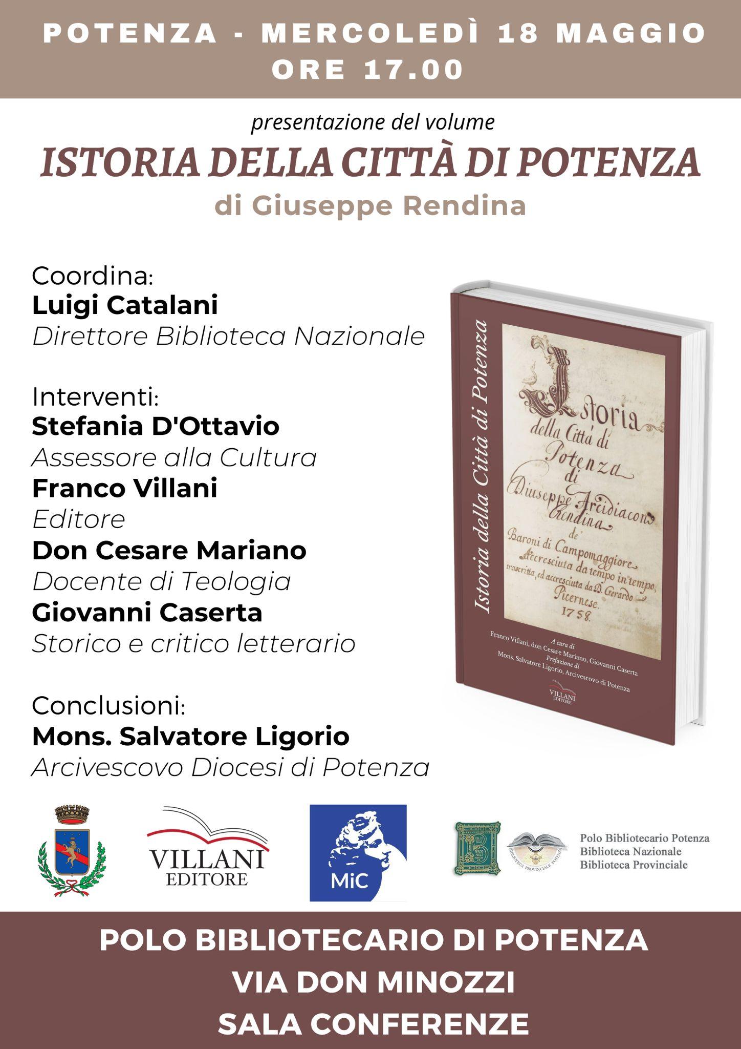 Istoria della città di Potenza - Giuseppe Rendina